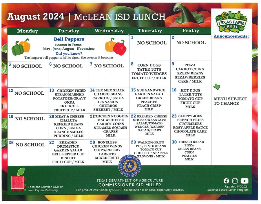 McLean ISD 2024 Adopted Tax Rate & Order of Election